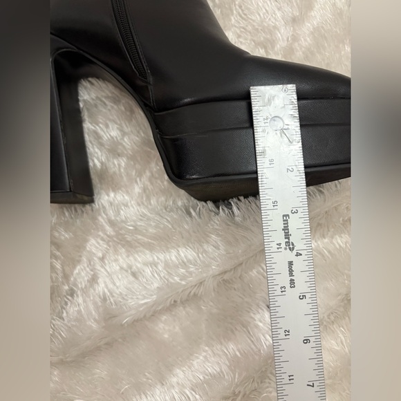 Wet Kiss Platform Mid-calf knight Boots Pointy Toe High Heel Shoes size 11 - Picture 4 of 7